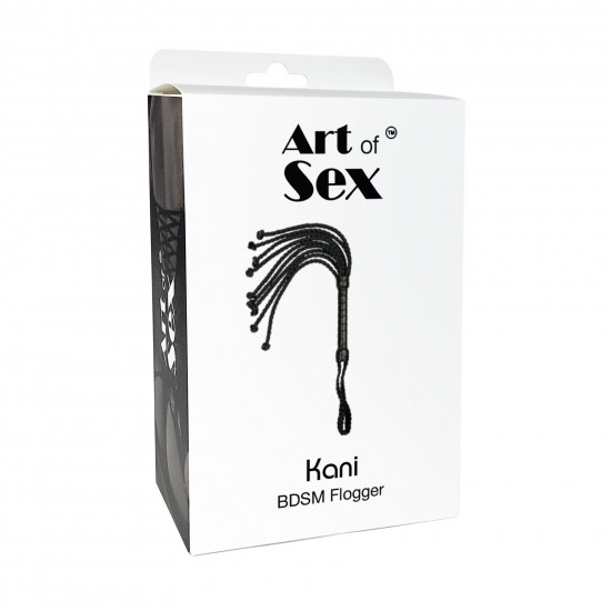 Ажурний батіг Кішка з екошкіри Art of Sex - Kani, колір чорний Ажурний батіг Кішка з екошкіри Art of Sex - Kani, колір чорний
