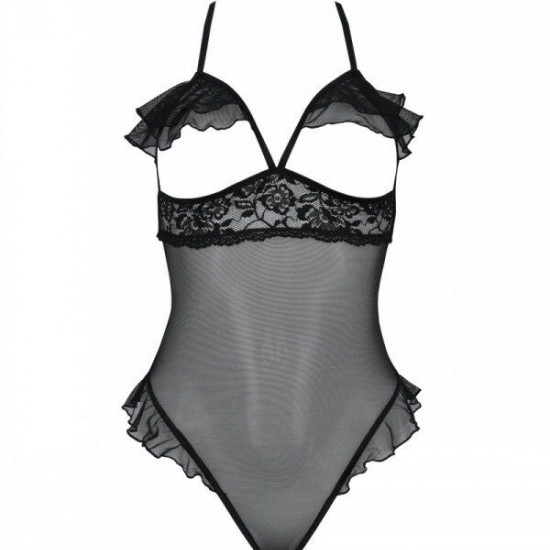 Еротичне боді Passion DOLLY BODY, XXL/XXXL, black, з відкритими чашками Еротичне боді Passion DOLLY BODY, XXL/XXXL, black, з відкритими чашками