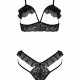 Еротичний комплект Passion DOLLY SET, S/M, black, з відкритими чашками Еротичний комплект Passion DOLLY SET, S/M, black, з відкритими чашками