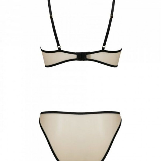 Комплект Passion LORINA SET, XXL/XXXL, beige, бюстгальтер та трусики Комплект Passion LORINA SET, XXL/XXXL, beige, бюстгальтер та трусики