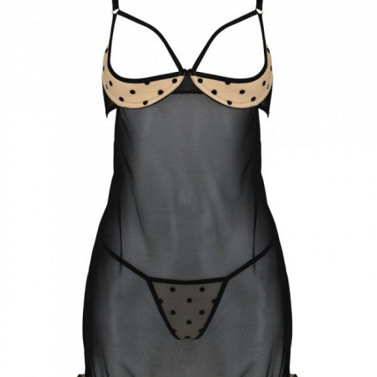 Еротичний пеньюар Passion MARINA CHEMISE, XXL/XXXL, beige Еротичний пеньюар Passion MARINA CHEMISE, XXL/XXXL, beige