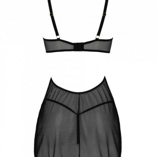 Еротичний пеньюар Passion MARINA CHEMISE, S/M, black Еротичний пеньюар Passion MARINA CHEMISE, S/M, black