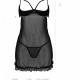 Еротичний пеньюар Passion MARINA CHEMISE, XXL/XXXL, black Еротичний пеньюар Passion MARINA CHEMISE, XXL/XXXL, black