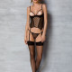 Корсет Passion MARINA CORSET, S/M, black, з відкритими чашками Корсет Passion MARINA CORSET, S/M, black, з відкритими чашками