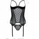 Корсет Passion MARINA CORSET, S/M, black, з відкритими чашками Корсет Passion MARINA CORSET, S/M, black, з відкритими чашками