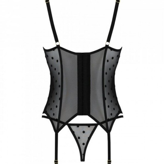 Корсет Passion MARINA CORSET, S/M, black, з відкритими чашками Корсет Passion MARINA CORSET, S/M, black, з відкритими чашками