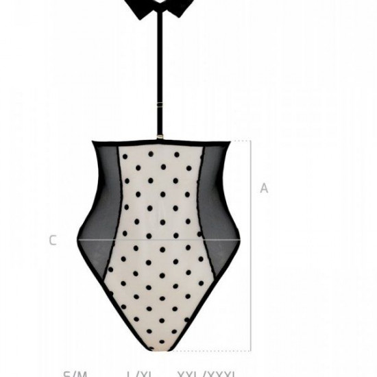 Еротичне боді Passion TRISHA BODY, XXL/XXXL, beige, з відкритими чашками Еротичне боді Passion TRISHA BODY, XXL/XXXL, beige, з відкритими чашками