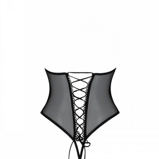 Еротичне боді Passion TRISHA BODY, L/XL, black, з відкритими чашками Еротичне боді Passion TRISHA BODY, L/XL, black, з відкритими чашками