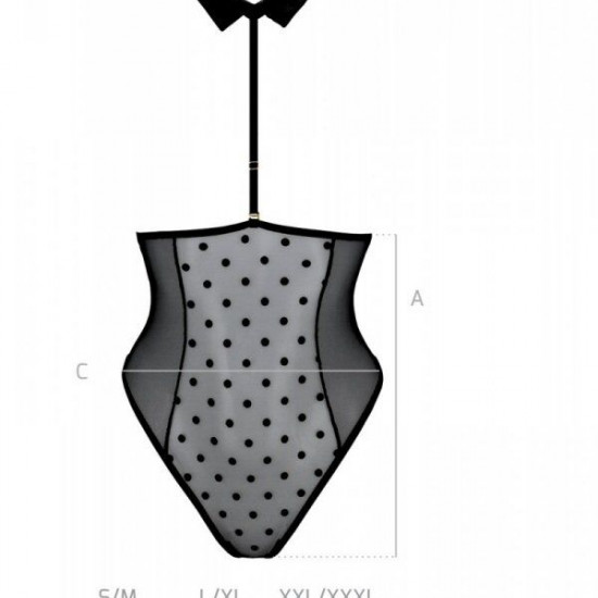 Еротичне боді Passion TRISHA BODY, XXL/XXXL, black, з відкритими чашками Еротичне боді Passion TRISHA BODY, XXL/XXXL, black, з відкритими чашками