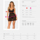 Еротичний комплект Obsessive Chemeris babydoll & thong M/L, пеньюар та стрінги Еротичний комплект Obsessive Chemeris babydoll & thong M/L, пеньюар та стрінги