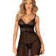 Еротичний комплект Obsessive Chemeris babydoll & thong M/L, пеньюар та стрінги Еротичний комплект Obsessive Chemeris babydoll & thong M/L, пеньюар та стрінги