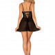Еротичний комплект Obsessive Chemeris babydoll & thong M/L, пеньюар та стрінги Еротичний комплект Obsessive Chemeris babydoll & thong M/L, пеньюар та стрінги