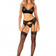 Комплект Obsessive Chemeris 3-pcs set XL/2XL, стрінги, пояс для панчіх, бюстгальтер Комплект Obsessive Chemeris 3-pcs set XL/2XL, стрінги, пояс для панчіх, бюстгальтер