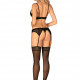 Комплект Obsessive Chemeris 3-pcs set XL/2XL, стрінги, пояс для панчіх, бюстгальтер Комплект Obsessive Chemeris 3-pcs set XL/2XL, стрінги, пояс для панчіх, бюстгальтер