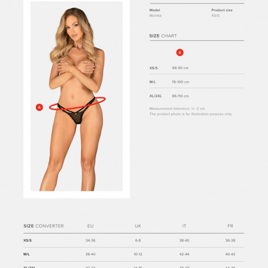 Трусики Obsessive Chemeris thong XL/2XL Трусики Obsessive Chemeris thong XL/2XL