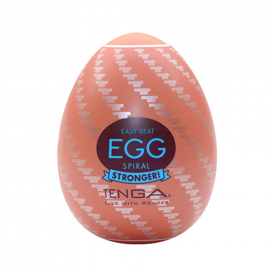 Мастурбатор-яйце Tenga Egg Spiral, щільний TPE, пробник лубриканту 5 мл Мастурбатор-яйце Tenga Egg Spiral, щільний TPE, пробник лубриканту 5 мл