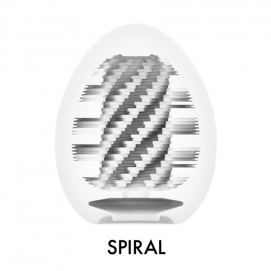 Мастурбатор-яйце Tenga Egg Spiral, щільний TPE, пробник лубриканту 5 мл Мастурбатор-яйце Tenga Egg Spiral, щільний TPE, пробник лубриканту 5 мл