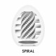 Мастурбатор-яйце Tenga Egg Spiral, щільний TPE, пробник лубриканту 5 мл Мастурбатор-яйце Tenga Egg Spiral, щільний TPE, пробник лубриканту 5 мл