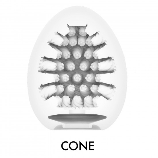 Мастурбатор-яйце Tenga Egg Cone, щільний TPE, пробник лубриканту 5 мл Мастурбатор-яйце Tenga Egg Cone, щільний TPE, пробник лубриканту 5 мл