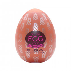 Мастурбатор-яйце Tenga Egg Cone, щільний TPE, пробник лубриканту 5 мл