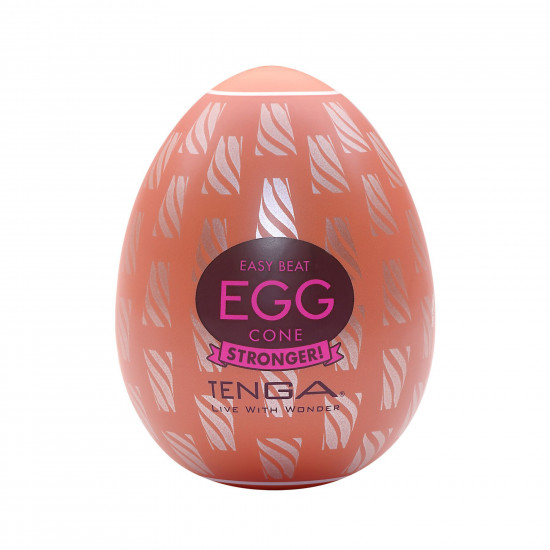 Мастурбатор-яйце Tenga Egg Cone, щільний TPE, пробник лубриканту 5 мл Мастурбатор-яйце Tenga Egg Cone, щільний TPE, пробник лубриканту 5 мл