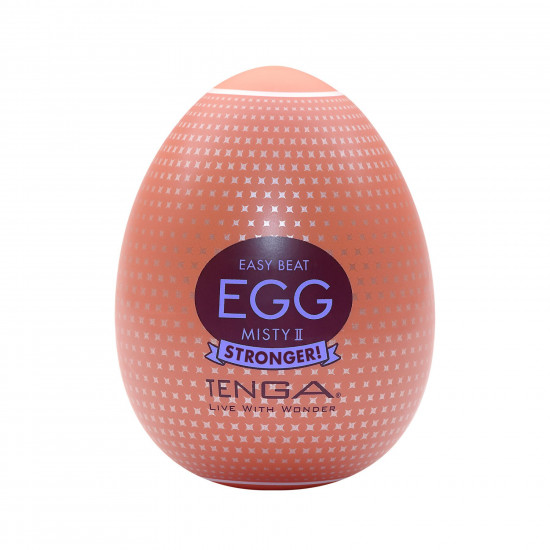 Мастурбатор-яйце Tenga Egg Misty II, щільний TPE, пробник лубриканту 5 мл Мастурбатор-яйце Tenga Egg Misty II, щільний TPE, пробник лубриканту 5 мл