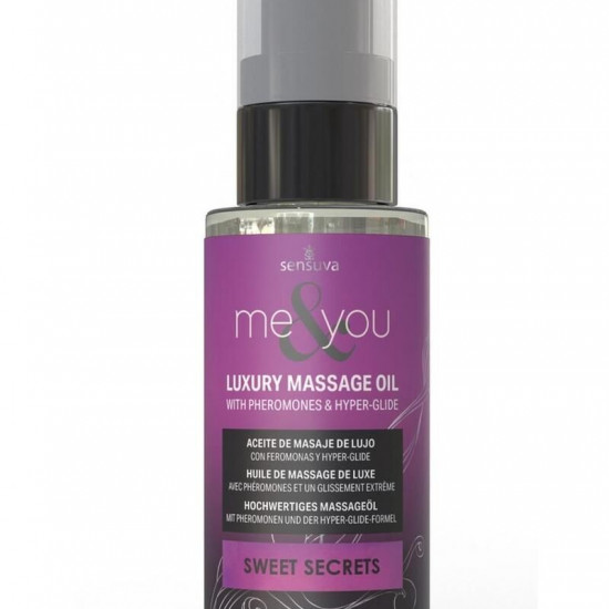 Масажна олія Sensuva Me&You - Sweet Secrets (Pomegranate, Fig, Coconut & Plumeria) 59 мл Масажна олія Sensuva Me&You - Sweet Secrets (Pomegranate, Fig, Coconut & Plumeria) 59 мл
