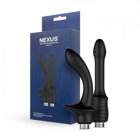 Набір анальних насадок для душу Nexus Beginner Shower Douche Duo Kit – Black, 2 шт. Набір анальних насадок для душу Nexus Beginner Shower Douche Duo Kit – Black, 2 шт.