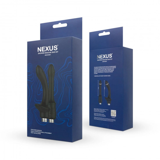 Набір анальних насадок для душу Nexus Beginner Shower Douche Duo Kit – Black, 2 шт. Набір анальних насадок для душу Nexus Beginner Shower Douche Duo Kit – Black, 2 шт.