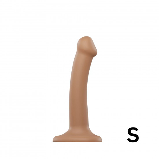 Насадка для страпона Strap-On-Me Dual Density Dildo Caramel S, диаметр 2,7 см, двухслойная, гибкая Насадка для страпона Strap-On-Me Dual Density Dildo Caramel S, диаметр 2,7 см, двухслойная, гибкая