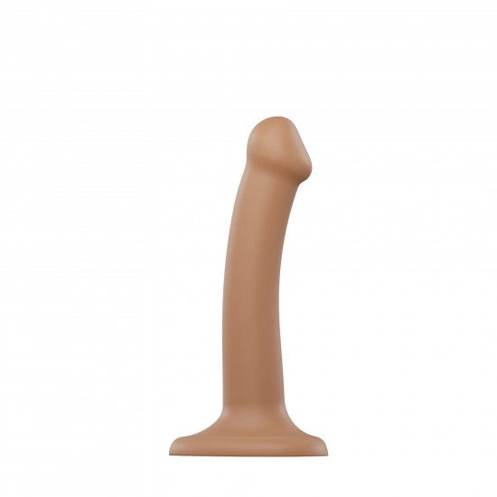 Насадка для страпона Strap-On-Me Dual Density Dildo Caramel S, диаметр 2,7 см, двухслойная, гибкая Насадка для страпона Strap-On-Me Dual Density Dildo Caramel S, диаметр 2,7 см, двухслойная, гибкая