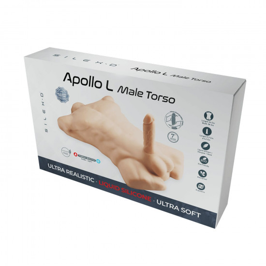 Торс з фалоімітатором на присосці SilexD Apollo L Male Torso, суперреалістичний, термореактивний Торс з фалоімітатором на присосці SilexD Apollo L Male Torso, суперреалістичний, термореактивний