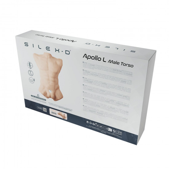 Торс з фалоімітатором на присосці SilexD Apollo L Male Torso, суперреалістичний, термореактивний Торс з фалоімітатором на присосці SilexD Apollo L Male Torso, суперреалістичний, термореактивний