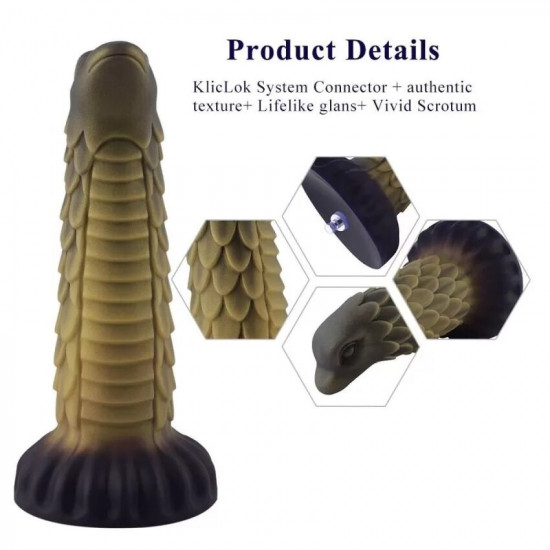 Силіконовий дилдо Hismith 8.5" Squama Beast Silicone Dildo Monster Series Силіконовий дилдо Hismith 8.5" Squama Beast Silicone Dildo Monster Series