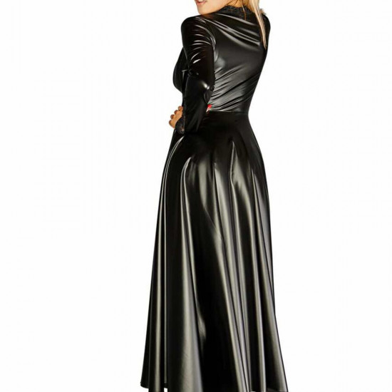 Сукня-плащ з мокрим ефектом Noir Handmade F128C Powerwetlook gown coat, XL Сукня-плащ з мокрим ефектом Noir Handmade F128C Powerwetlook gown coat, XL