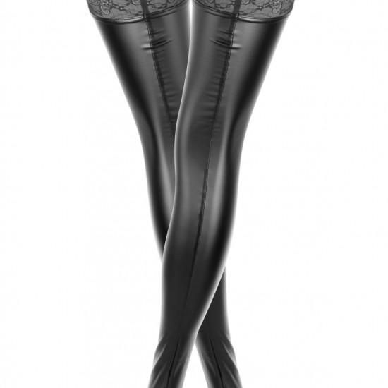Панчохи з мокрим ефектом Noir Handmade F135 Powerwetlook stockings, XL, без мисків Панчохи з мокрим ефектом Noir Handmade F135 Powerwetlook stockings, XL, без мисків