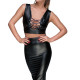 (SALE) Спідниця-олівець зі шнурівкою Noir Handmade F152 Powerwetlook pencil skirt S з мокрим ефектом (SALE) Спідниця-олівець зі шнурівкою Noir Handmade F152 Powerwetlook pencil skirt S з мокрим ефектом