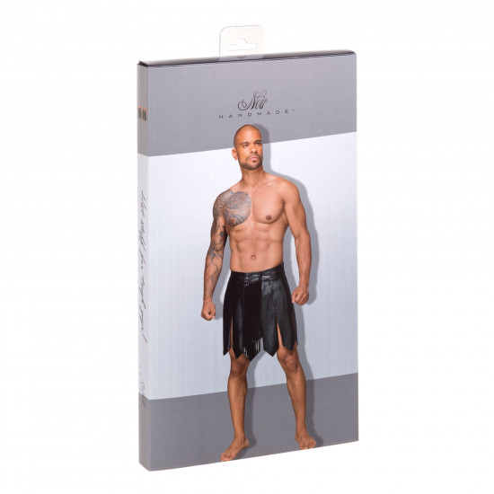 Чоловіча спідниця гладіатора Noir Handmade H053 Eco leather men's gladiator skirt - S Чоловіча спідниця гладіатора Noir Handmade H053 Eco leather men's gladiator skirt - S