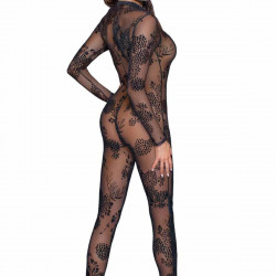 (SALE) Бодістокінг Noir Handmade F237 Long tulle overall - XL