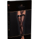 (SALE) Панчохи Noir Handmade F243 Tulle stockings with patterned flock embroidery - L (SALE) Панчохи Noir Handmade F243 Tulle stockings with patterned flock embroidery - L