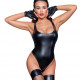 Боді Noir Handmade F244 Powerwetlook body with high cut bottom hem - L Боді Noir Handmade F244 Powerwetlook body with high cut bottom hem - L