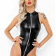 (SALE) Боді Noir Handmade F294 Powerwetlook bodysuit with front zipper - M (SALE) Боді Noir Handmade F294 Powerwetlook bodysuit with front zipper - M