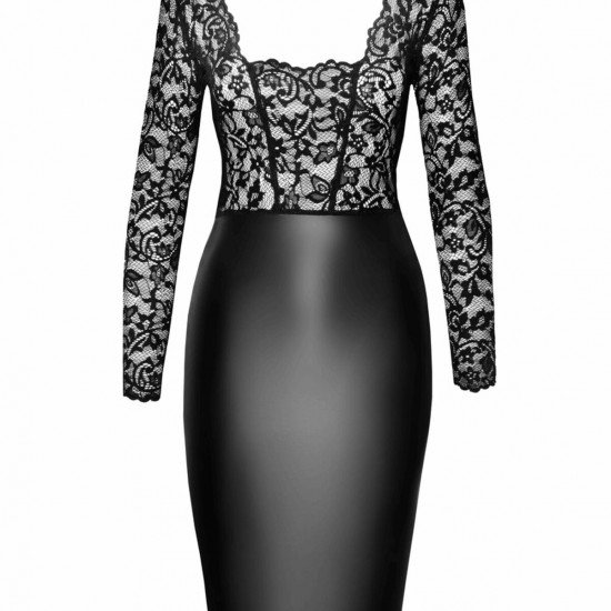 Сукня Noir Handmade F295 Euphoria lace and wetlook midi dress - XL Сукня Noir Handmade F295 Euphoria lace and wetlook midi dress - XL