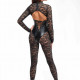 Комбінезон Noir Handmade F299 Enigma lace catsuit with underbust bodice - S Комбінезон Noir Handmade F299 Enigma lace catsuit with underbust bodice - S