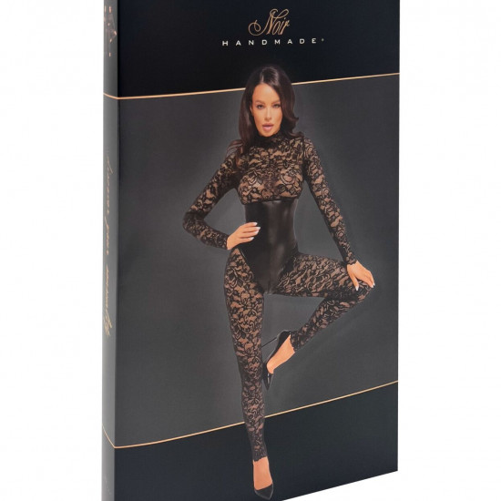 Комбінезон Noir Handmade F299 Enigma lace catsuit with underbust bodice - L Комбінезон Noir Handmade F299 Enigma lace catsuit with underbust bodice - L