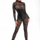 Комбінезон Noir Handmade F299 Enigma lace catsuit with underbust bodice - 3XL Комбінезон Noir Handmade F299 Enigma lace catsuit with underbust bodice - 3XL