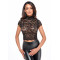 Топ Noir Handmade F303 Essence lace top with high collar - M