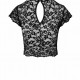 Топ Noir Handmade F303 Essence lace top with high collar - M Топ Noir Handmade F303 Essence lace top with high collar - M