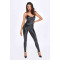 Комбінезон Noir Handmade F306 Mirage catsuit with jewelry rhinestone chain adorning the back - L