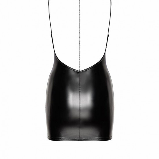 Сукня Noir Handmade F307 Mirage wetlook mini dress with jewelry rhinestone chain - L Сукня Noir Handmade F307 Mirage wetlook mini dress with jewelry rhinestone chain - L